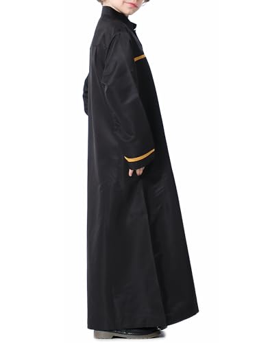 WSPLYSPJY Kids Boys Thobe Muslim Abaya Solid Color Ethnic Robe Prayer Clothes Button Islamic Kaftan4
