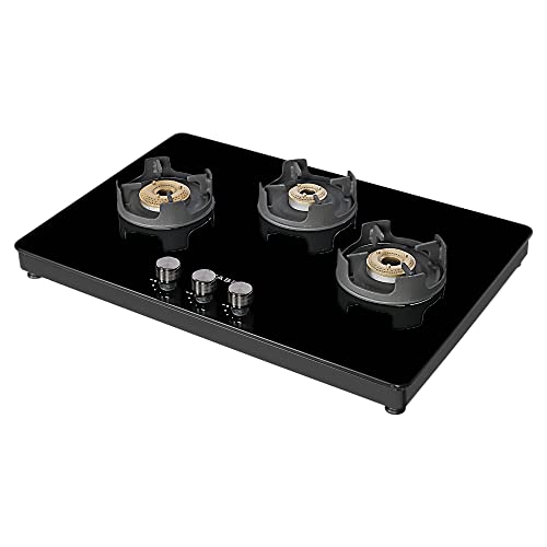 Faber 75 cm,3 Burner Gas stove (NiOS DLX 753 BB BK) Maual Ignition, Black - Image 4