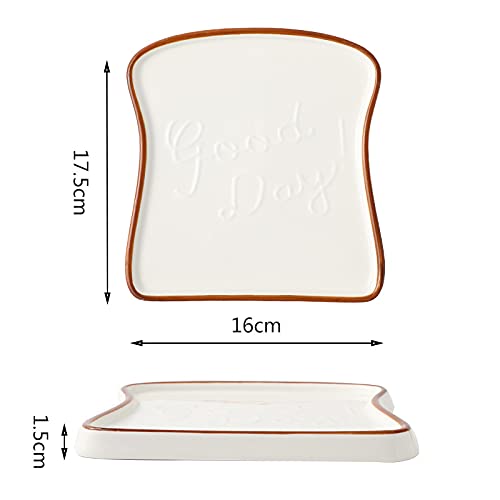 Image of Beyond Homes Ceramic Breakfast Plates, 18cm, Set of 2 | Microwave & Dishwasher Safe Platter Plates for Serving | Dessert & Snack Plates| Modern Kitchen Dinnerware for Daily Use & Gifting (White)