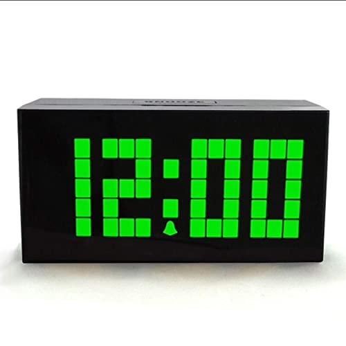 Réveil lumineux contre les réveils brutaux, horloge numérique LED verte de chevet
