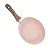 Zerodeko Non Stick Bratpfanne Antihaft Pfanne für Eier und Babybrei Holzgriff Induktionsgeeignet Vielseitig Einsetzbar für Gas und Elektroherde Einfach zu Reinigen