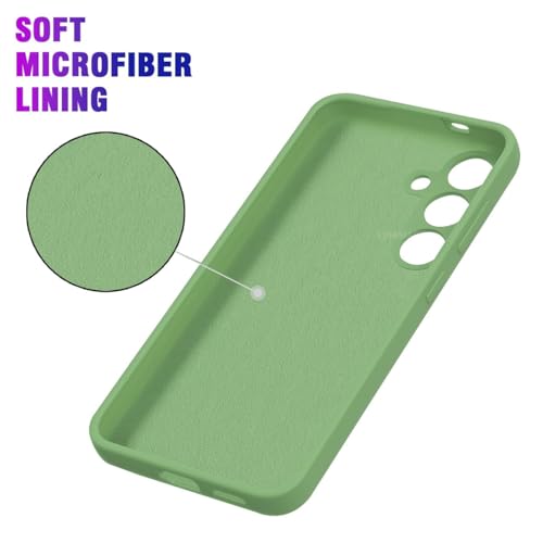 Image of MOBILOVE Back Cover Case for Samsung Galaxy S25 Plus 5G | Pure Liquid Soft Matte Silicone Case with Logo and Comes with Camera and Screen Protection Back Cover for Samsung Galaxy S25 Plus 5G (Mint)