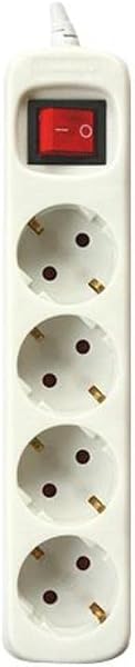 Silver Electronics - Regleta Enchufe con 4 Tomas con Interruptor, Negro, 4 Enchufes, Cable de 1,5 Metros, Protección Infantil, Toma de Tierra - 3