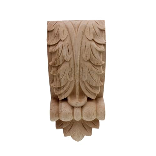 Applique en bois pour meuble et cheminée fronton sculpté rétro 18x8cm - 2