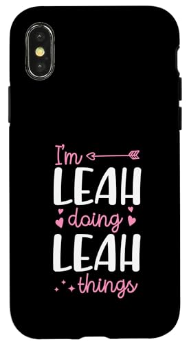 I'm Leah Doing Leah Things �p�[�\�i���C�Y ���O �X�}�z�P�[�X iPhone X/XS �p