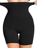 SIMIYA Tummy Control Shapewear Shorts for Women, Body Shaper High Waisted Thigh Slimmer Seamless Underwear for Under Dresses Black