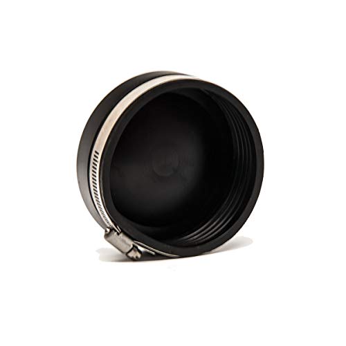 Eazy Connector End Cap 4"" Pond Pipe Fitting, Black
