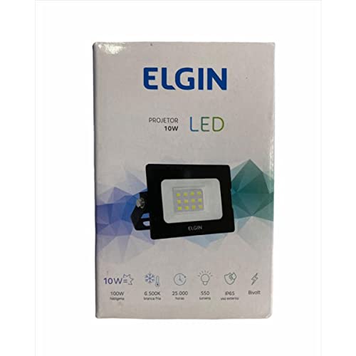 Elgin PROJETOR LED 50W 6500K BRANCA FRIA PRETO BIVOLT –