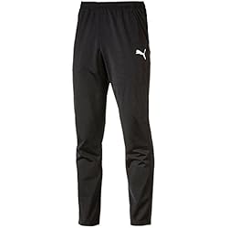 PUMA Liga Training Pant Core Pantalones, Hombre, Negro Negro Blanco, L