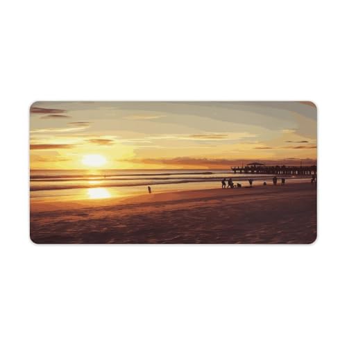 Tapete de escritorio grande Sunset Beach de goma