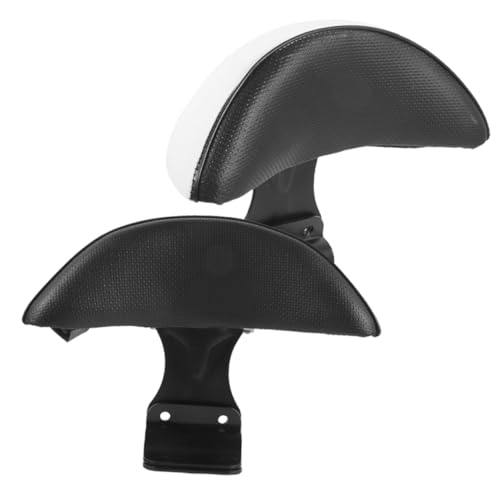 OFFIGAM 2個 バイク用バックレストパッド 耐久アイアン製 後部座席クッション 人間工学設計 衝撃吸収合成皮革カバー付 電動自転車 オートバ