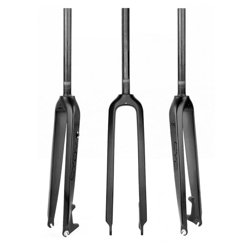 BSFHQS 27.5 29er Universal Bikes Rigid Fork 1-1/8'' Straight Tube Mountain Bikes Fork Disc Brake Bikes Front Fork Quick Release 9 * 100mm(27.5in)