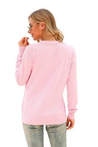 Image of VIISHOW Women Long Sleeve Button Down V Neck Lightweight Basic Knit Sweater Cardigan