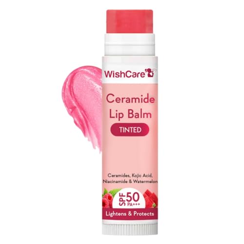 WishCare Tinted Lip Balm with SPF 50 PA+++ – Enriched with Niacinamide, For Women, 5g