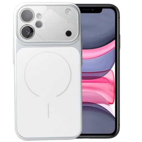 Image of Converter Case for iPhone 12 | Premium Protective Mag-Safe Cover | iPhone 17 Pro / iPhone17 Pro Max Series Style Design | in-Built Camera Guard | Wireless Charging Compatible (Silver)