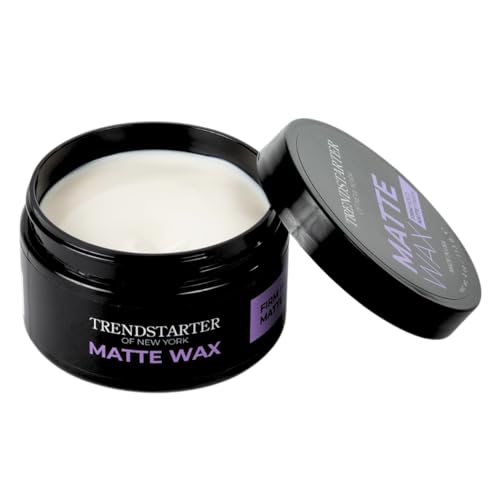 Image of TRENDSTARTER Matte Wax (4oz) (PACK of 2) - Firm Hold, Matte Finish, Premium Water Based All-Day Styling Pomade for Men, Flake-Free for All Hair Types