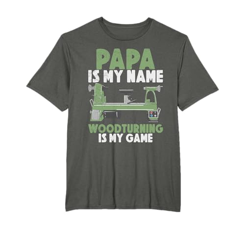 Woodturning Masters Papa Wood Lathe Carpentry Woodturner Dad T-Shirt