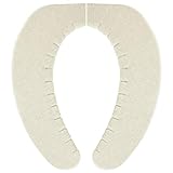 サンコー 便座カバー ふかふかタイプ ずれない 便座シート 切り込み付 6mm アイボリー 洗える 消臭 日本製 節電対策 おくだけ吸着 KZ-35