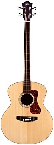 Guild Guitars Westerly Collection 4 String Acoustic-Electric Bass Guitar, Right, Natural (B-240E Fretless)