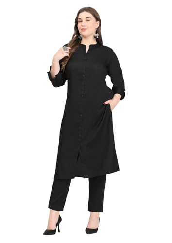 Image of SINDOORI Collar Kurta for Women Solid Colour S to 6XL Plus Size Kurta for Women