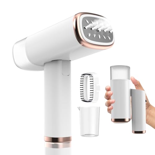Ferro da Stiro Verticale, 1000W Stiratrice Verticale Portatile, Serbatoio dell'acqua Rimovibile 150ml, Riscaldamento Rapido 20s, Rimozione Rapida, Compatto e Portatile per Casa, Ufficio, Viaggio