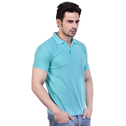 Image of SMAN Men's Polo T-Shirt Regular Fit Half Sleeve Multi Color Combo Pack of 2