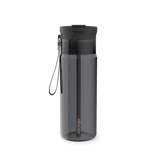 Contigo DualSip 24 oz Tritan Plastic Water Bottle with Carry Strap & 2-in-1 Leakproof Lid (Straw or Spout), BPA-Free, Dishwasher Safe
