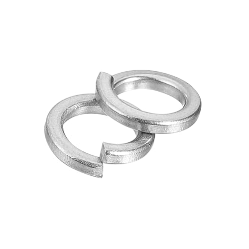 QUARKZMAN 150 Pcs Rondelle de Blocage à Ressort, M4 Assortiment de Rondelles de Blocage Fendues Rondelles de Blocage en Acier Inoxydable 304 pour Vis, Boulons, Écrous, Argenté