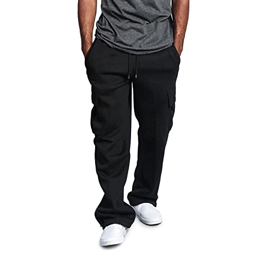 Men's Cargo Sweatpants Baggy Loose Drawstring Elastic Athletic Jogger Sweat Pants, S-5XL2