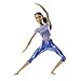 Barbie Made to Move Doll with 22 Flexible Joints & Curly Brunette Ponytail Wearing Athleisure-wear for Kids 3 to 7 Years Old