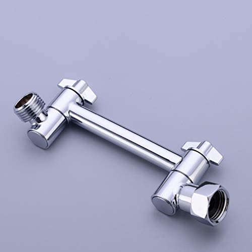 HANEBATH 4 Inch Brass Shower Head Combo Adjustable Height Arm Mount ,Chrome