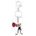 Produktbild GPZEDCDB Schlüsselanhänger Schlüsselring Anweisung Acryl Lautsprecher Frosch Schlüsselanhänger Halter Neuheit Tier Schmuck für Frauen Mädchen Teens Bag Charms Geschenk