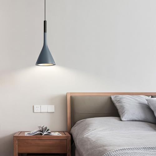 Lámpara colgante de resina con base E27 y diseño triangular oscuro 5