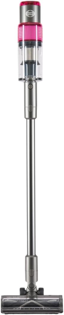 SEBO Balance A1 Cordless Stick Vacuum for Hard Floors and Rugs (Magenta) | Up to 48 min run time, 3-year warranty, and charging station