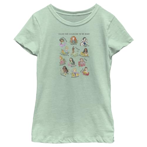 Disney Princess Handdrawn Textbook Girl's Heather Crew Tee