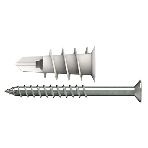 TOX Gipskartondübel Spiral 32 mm Runddose 45xDübel und 45x Schrauben, 06826123
