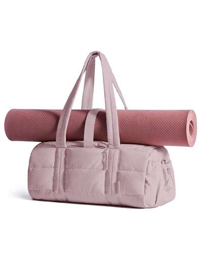 Image of BAGSMART Reiki Gym Bag for Women Puffy Yoga Mat Travel Weekender Duffle Bag