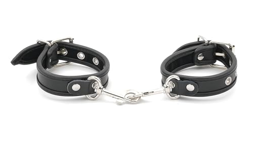 BONDAGERIE® Manette sottili con chiusura a gancio, versione leggera, per polsi o caviglie