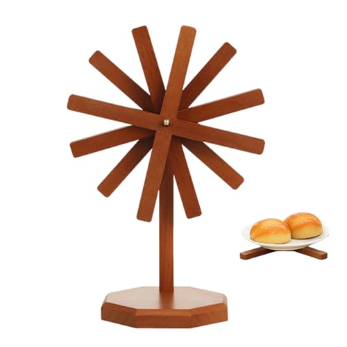 Jsnwernb Posavasos de Madera para Comida Caliente - Posavasos en Forma de Molino de Viento, y de Cocina, para Tazas, ollas, sartenes, Utensilios de Cocina, Accesorios de Cocina para el