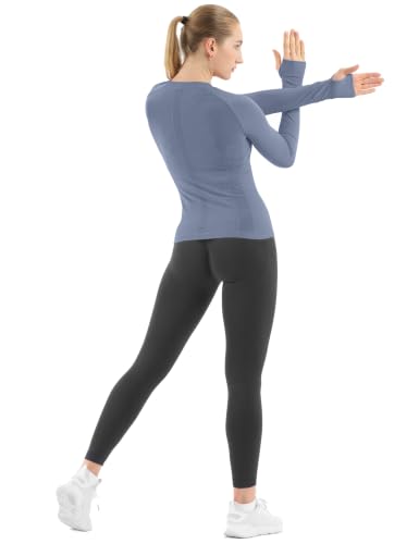 Image of MathCat Seamless Long Sleeve Workout Tops for Women