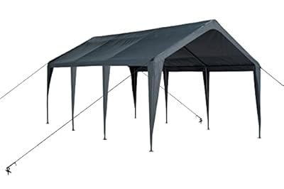 NOWENSOL Carport 12x20ft Car Port Garage Canopy Heavy Duty Car Tent Without Sidewalls & Doors, All Season and Portable Garage for Boat, Wedding Party, Outdoor Camping, Commercial, UV Resistant