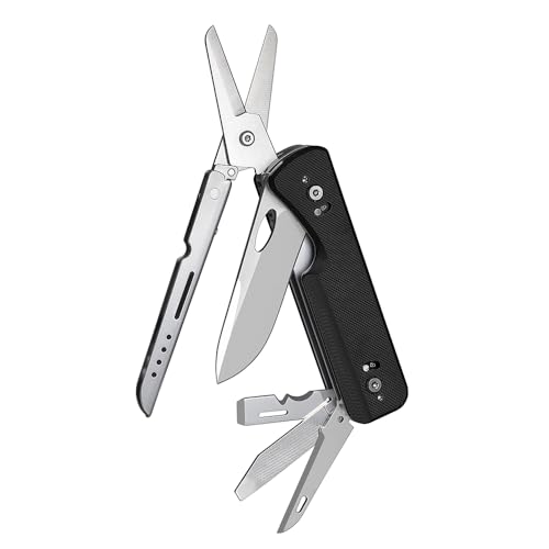 Image of ROXON S505G Flex Shears-Modular Design Multitool with Fixed Big Scissor-Interchangeable Blade of BA01-BA17 & Changeable Implements of FT01-FT12(Black)
