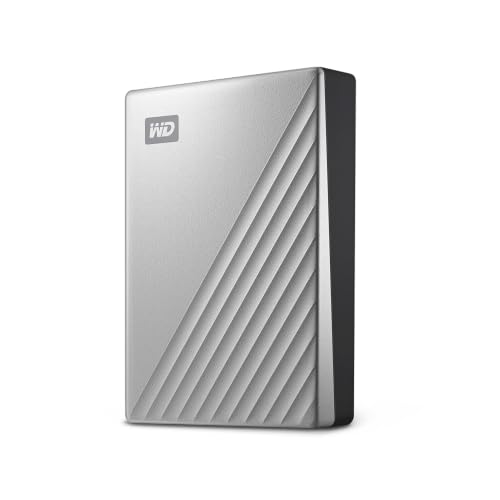 WD 4TB My Passport Ultra for Mac, Hard Disk Esterno Portatile, USB-C, USB 3.2 Gen 1/USB 3.0, Protezion con password, Software per la gestion e il backup, Formatto per MacOS, Argento