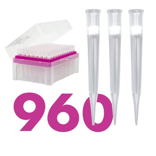 Kashi Scientific 300 uL Universal Filtering Racked Laboratory Pipette Tips, Sterile Dnase/Rnase Free, Pyrogen Safe [300ul, Filtered, 960 Tips]
