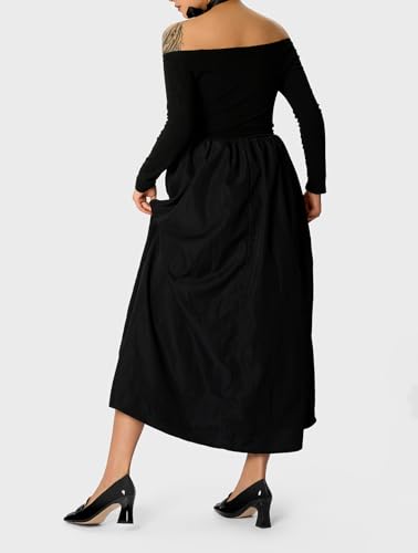 Castamere Womens Chunky Block Mid Heel Square Toe Pumps Slip-on Office Dress Patent Leather Loafers Shoes 2.8 Inches Heels4