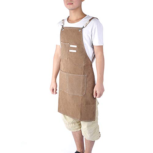 Delantal ajustable impermeable de lona gruesa contra manchas de cocina
