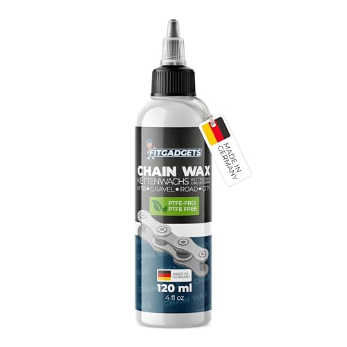 OH3 Fitgadgets Fahrrad Kettenwachs 120 ml - PTFE-freies Wachs-Schmiermittel für Fahrradketten - Reduziert Reibung & Verschleiß - für E-Bike Gravel Mountainbike & Rennrad - Made in Germany