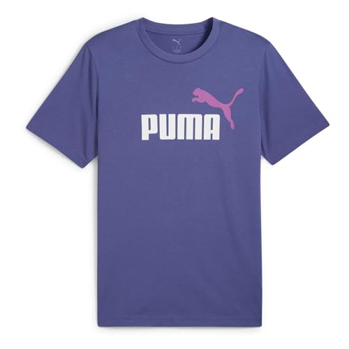 PUMA Unisex ESS 2 Color No. 1 Logo Tee T-Shirts, Blue Crystal,
