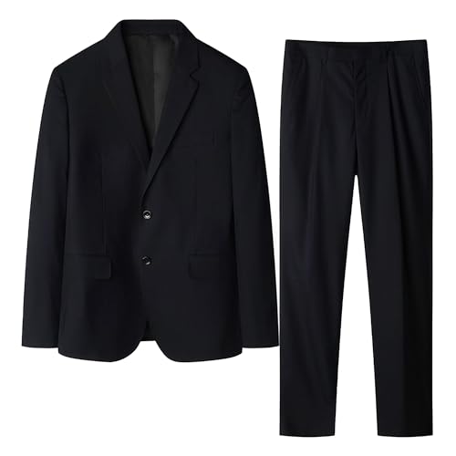 Blazer noir d'été 2 pièces léger et fin manteau de sport homme