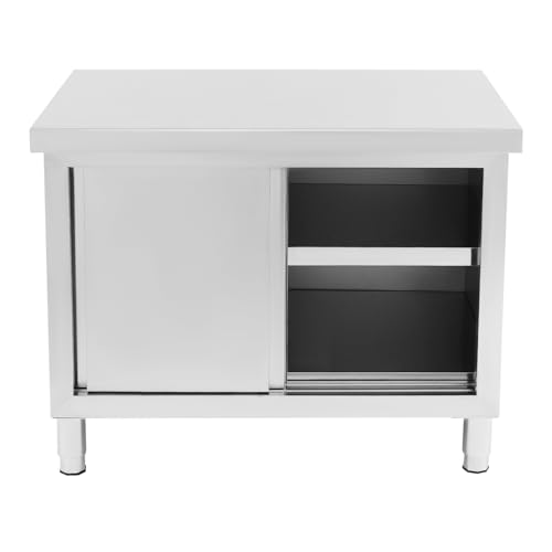 Arbeitstisch, Edelstahl Küchen Arbeitstisch Mit Türen, Gastro...